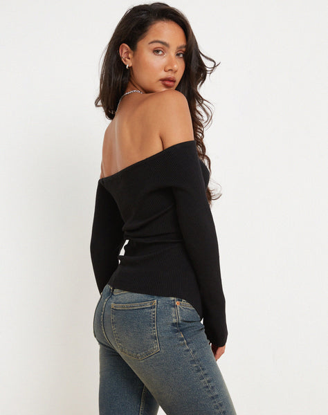 image of Amandari Bardot Top in Black