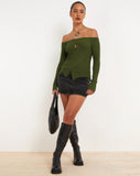 image of Amandari Bardot Top in Khaki