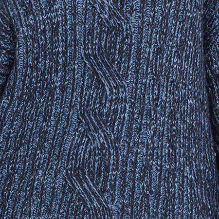 Amieta Knitted Jumper in Two Tone Blue