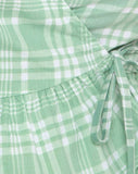 Amiya Top in Table Cloth Neo Mint