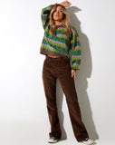 Image of Ammar Jumper in Fairisle Mix Brown