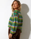 Image of Ammar Jumper in Fairisle Mix Brown