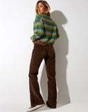 Image of Ammar Jumper in Fairisle Mix Brown