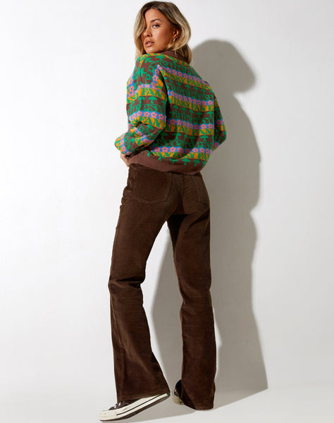 Image of Ammar Jumper in Fairisle Mix Brown