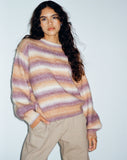 image of Ammaria Jumper in Purple Brown Cream