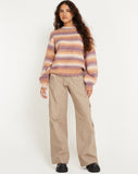 image of Ammaria Jumper in Purple Brown Cream