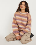 image of Ammaria Jumper in Purple Brown Cream