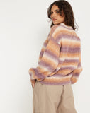 image of Ammaria Jumper in Purple Brown Cream