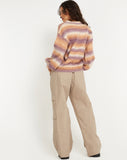 image of Ammaria Jumper in Purple Brown Cream