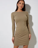 Image of Andreita Mini Dress in Rib Eucalyptus