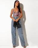Image of Angel Crop Top in Blush Pink Fishscale Sequin