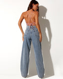 Image of Angel Crop Top in Blush Pink Fishscale Sequin