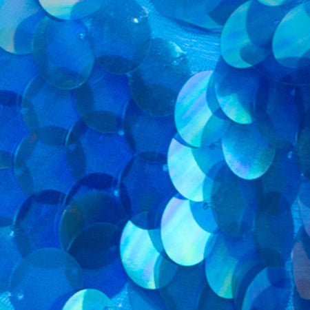 Crystal Short in Fishcale Disc Sequin Marine Blue