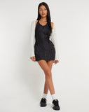 image of Anggi Mini Zip Up Dress in Parachute Black