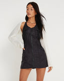 image of Anggi Mini Zip Up Dress in Parachute Black