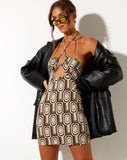 Image of Anja Bodycon Dress in Retro Spot Brown