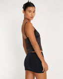 image of Apulia Butterfly Top in Satin Black