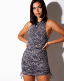 Image of Ardilla Bodycon Dress in Abstract Croc Black