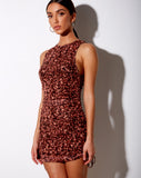 Ardilla Bodycon Dress in Abstract Leopard