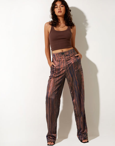 Zamora Trouser in Satin Bronze