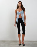 Image of Arsyla Mesh Butterfly Top in Pastel Blue