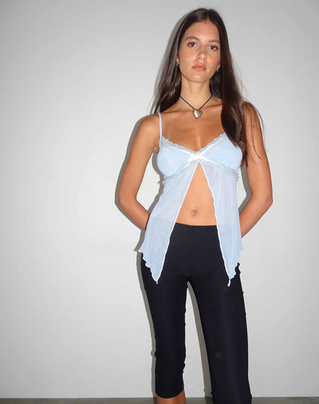 Limu Crochet Top in Moonlight Blue