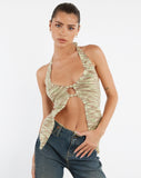 image of MOTEL X JACQUIE Arumi Top in Mix Space Dye Khaki