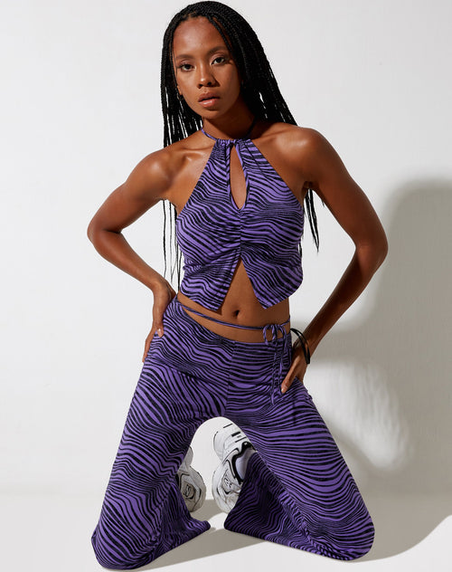 Image of Asmi Crop Top in Desert Terrain Purple