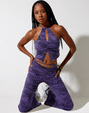 Image of Asmi Crop Top in Desert Terrain Purple