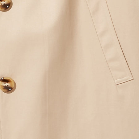 Assa Trench Coat in Beige with Stripe Lining