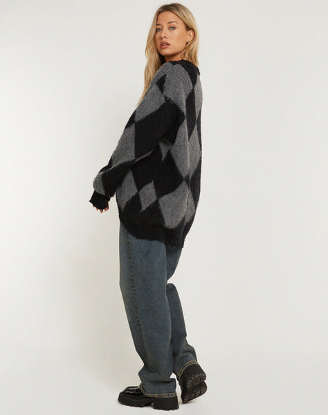 image of Aureli Cardi in Harlequin Grey and Black