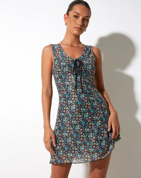 image of Avalie Mini Dress in Folk Floral