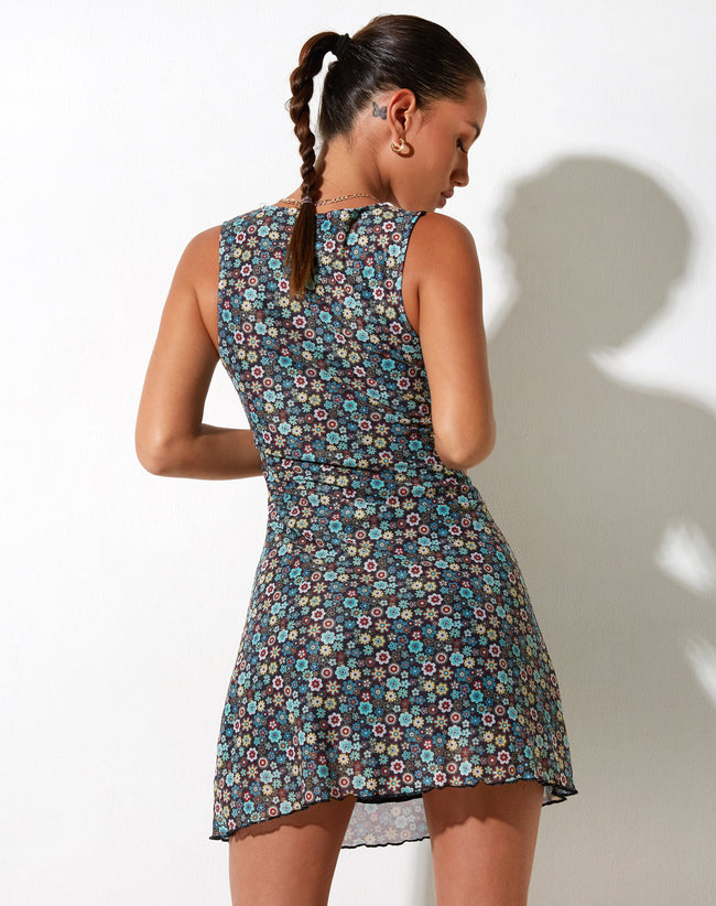 image of Avalie Mini Dress in Folk Floral