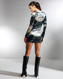 Image of MOTEL X IRIS Aviva Mini Dress in Abstract Camo