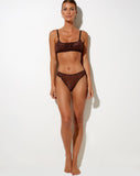 Image of Baile Bralette in Mini Zebra Black and Brown