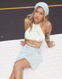 Image of Lovia Crop Top in Satin Buttercream