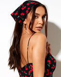 Bandana in Cherries Black