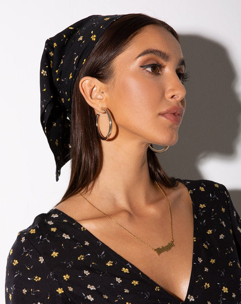 Bandana in Pretty Petal Black