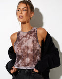 Image of Barika Top in Mesh Smoke Black Grey