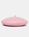 Wool Beret Hat in Baby Pink