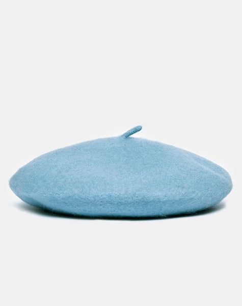 Wool Beret in Blue