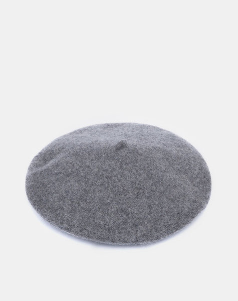 Wool Beret in Grey