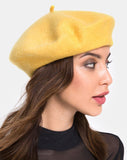 Wool Beret in Mustard