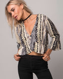 Basel Crop Top in Grunge Lace