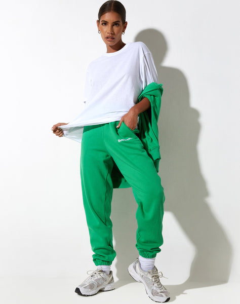 image of Basta Jogger in Fun Green with "Live Better" Embro