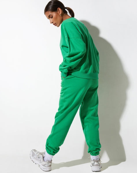 image of Basta Jogger in Fun Green with "Live Better" Embro