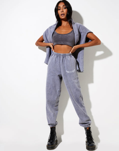 Basta Jogger in Charcoal Wash 'Angel Energy' Wings