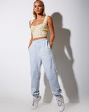 Image of Basta Jogger in Baby Blue Angel Embro in Lemon