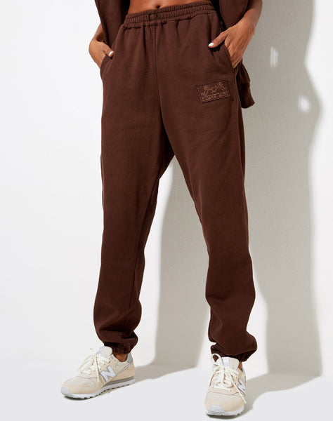 Image of Basta Jogger in Deep Mahogany LAmour Cherub Label Embro