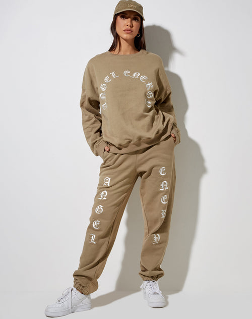 Ted Sweatshirt in Eucalyptus 'Angel Energy' Embro